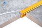 곡선과 양극 산화된  압출 알루미늄 Ｔ 채널 0.7-1.2mm 두께 ODM 이용 가능하 금색